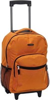 $80 Rockland 17in Rolling Travel Backpack Orange