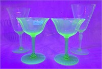 Uranium Stemware Glass Lot