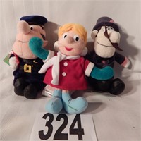 3 PIECE FROSTY THE SNOWMAN COLLECTIBLE BEAN DOLLS