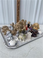 Assorted resin and ceramic animals armadillos