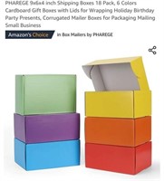 MSRP $18 Colored Shipping Boxes