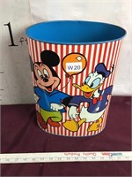 Vintage Disney, Mickey, Donald, Goofy  Trash Can