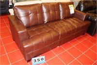 Coaster Banded Leather Sofa