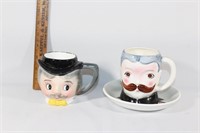Two VTG Japan coffee mugs-one saucer