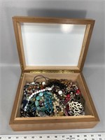 Jewelry box filled with jewelry