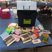 Portable File Box w/ Office Supplies