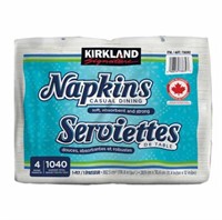 1040-Pk Kirkland Signature 1-ply Napkins