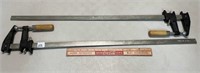 PAIR OF 26 INCH LONG BAR CLAMPS