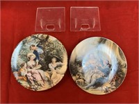 (2) Collectable Plates with Acrylic Stands