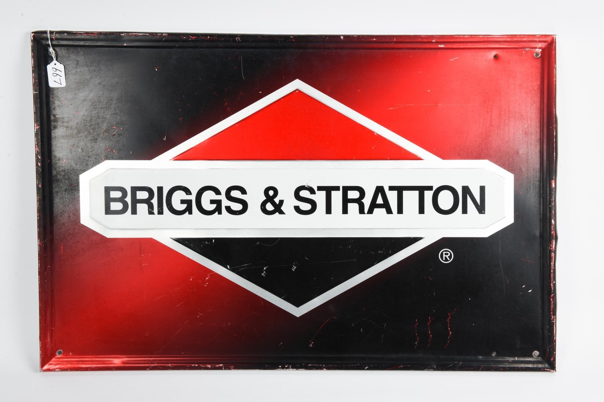 BRIGGS & STRATTON S/S ALUMINUM  EMBOSSED SIGN