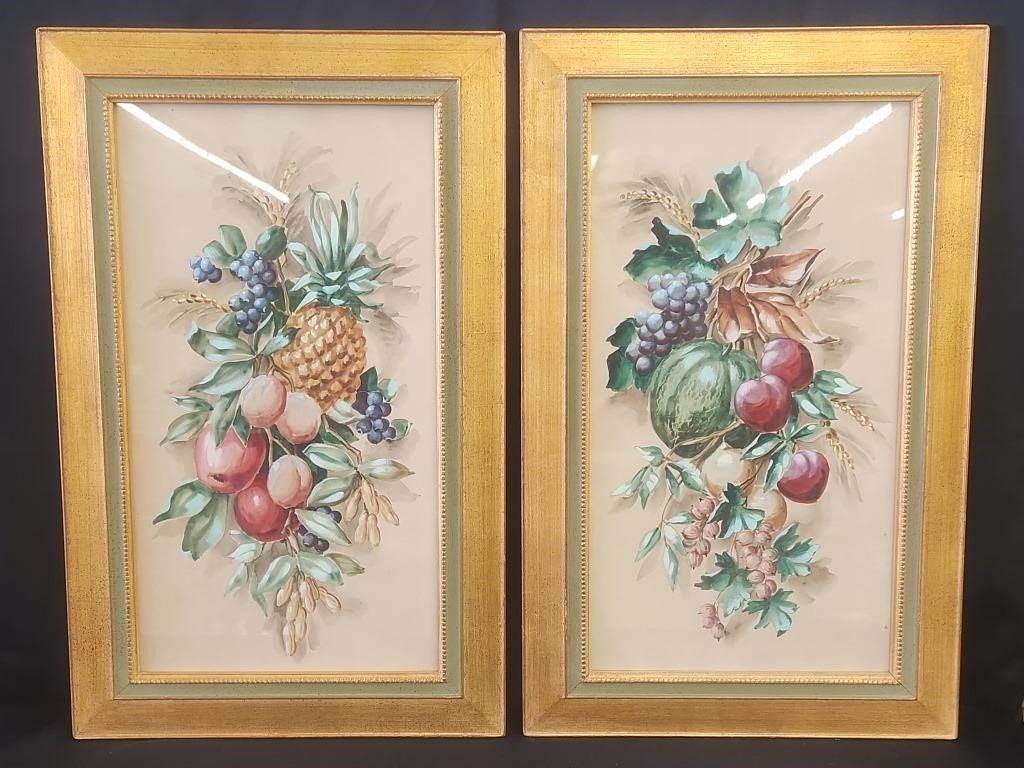 PAIR OF FRAMED STILL LIFE PRINTS BY YOLANDA