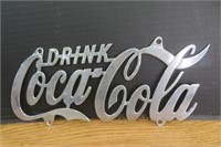Chrome Coca Cola Sign 12" across