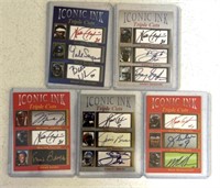5 Walter Payton Iconic Ink football cards