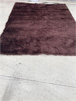 BROWN FUZZY RUG