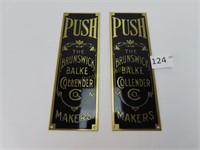 Pr of Solid Brass Brunswick Door Push Plates