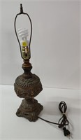 HEAVY BRASS/COPPER ANTIQUE LAMP