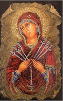 "Our Lady Of Sorrows" 7,5"x5" Collectible Icon