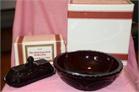 Avon Ruby Red Cape Cod Covered Butter Dish &