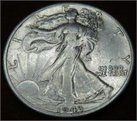 1943 S AU Walking Liberty Half Dollar