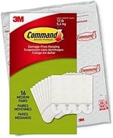 Command Picture Hanging Strips, Medium, White,