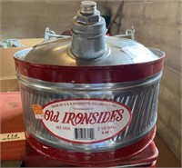 Old Ironsides 2 1/2 Gallon Metal Can