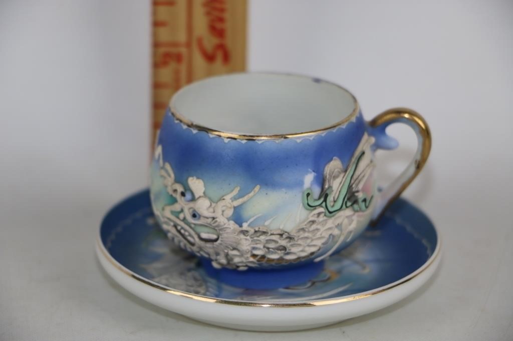 Dragonware with Geisha Girl Cup and Saucer