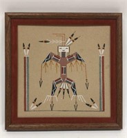 Framed Native American Sand Art