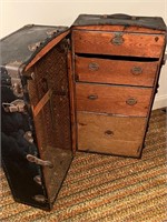 Antique wardrobe trunk w drawers