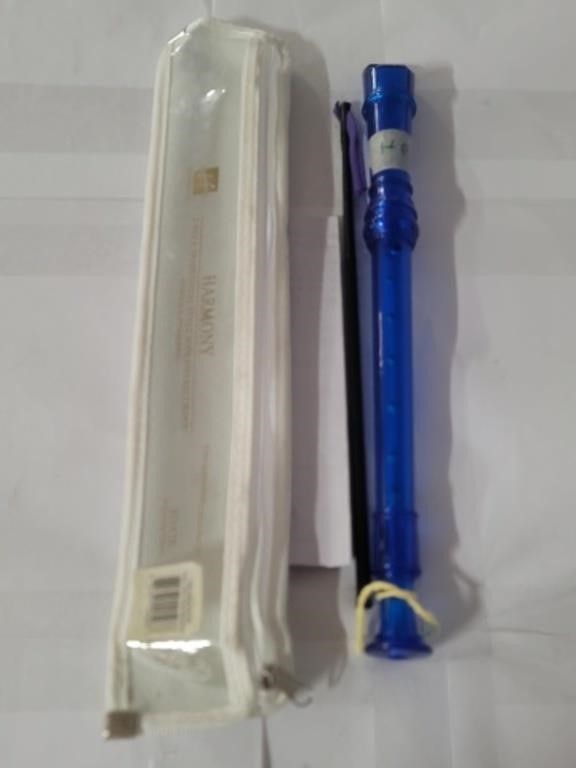 Blue Tinted Flute W/Case