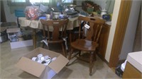 KITCHEN TABLE AND SET OF (4) CHAIRS