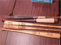 Five 1980s Springfield Cardinals baseball bats