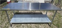 Stainless steel prep table. Good shape. Approx.