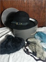 Hat Box w Contents
