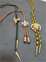 3 Western bolo ties