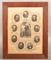 "The Presidents of the United States" Engraving.