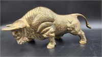 Large Heavy Solid Brass MCM Bull