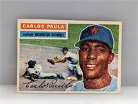 1956 Topps #4 Carlos Paula (White Back)