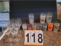 6 Wine Glasses ~ 10 Kentucky Derby Glasses