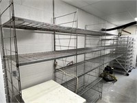 4 SECTIONS 15ft WIRE SHELVING