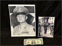 WW2 Eisenhower, Patton & Bradleyt Reproduced Photo
