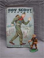 1965 Boy Scout Handbook & Die Cast Metal Figure