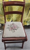 cherry needle point chair