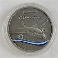 Boeing 787 dreamliner coin in case