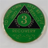 Alcoholics anonymous 3-year chip