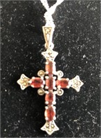 Cross necklace marked 925