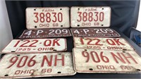 4 sets matching license plates ohio