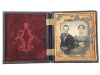 Ambrotype Portrait of Couple w/ Union Case