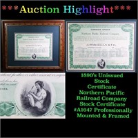 ***Auction Highlight*** 1890's Unissued Stock Cert