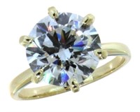 14kt Gold 5.02 ct VS Lab Diamond Solitaire Ring