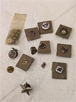 Antique Fraternal Pins, K of C, Woodmen, Etc